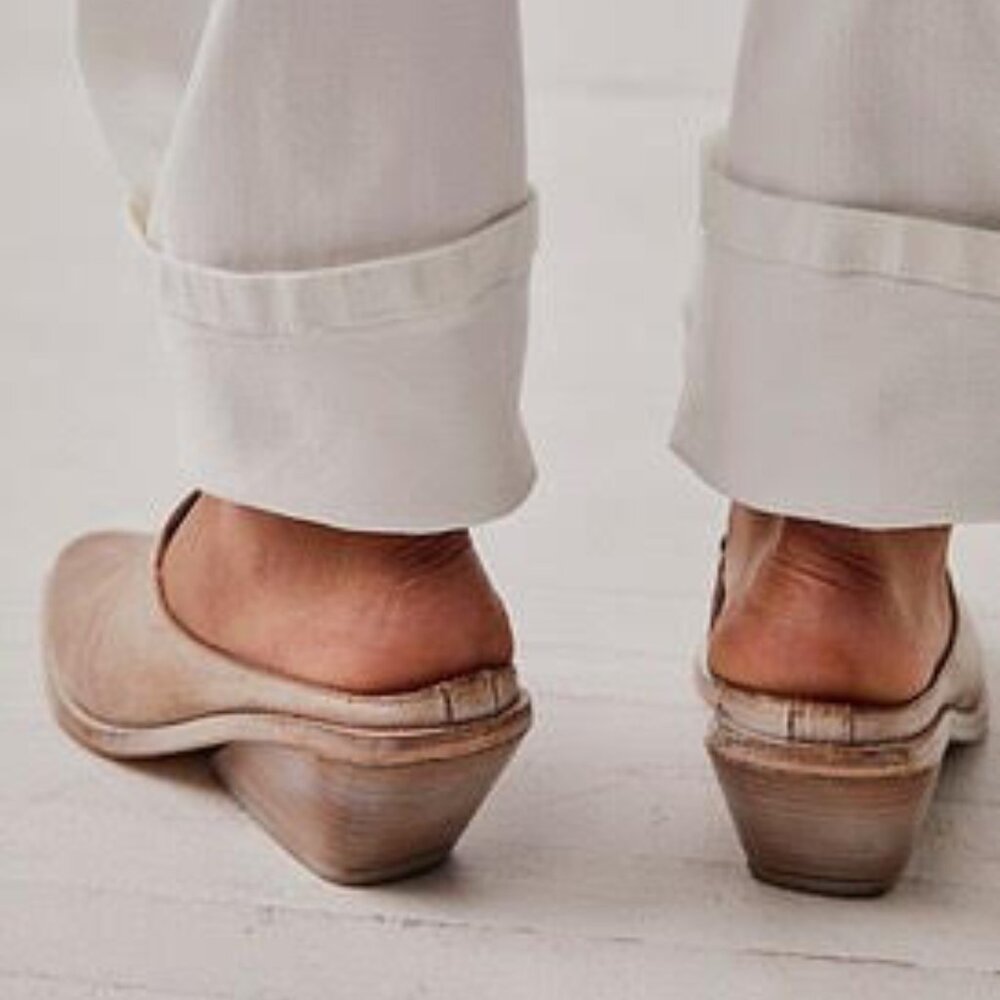Free People Tallulah Pointed Toe Leather Western Mules Size‎ 36.5 - Picture 4 of 10